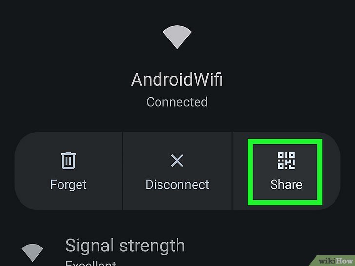 wifi password recovery with android qr share Android WiFi settings screen showing saved networks
