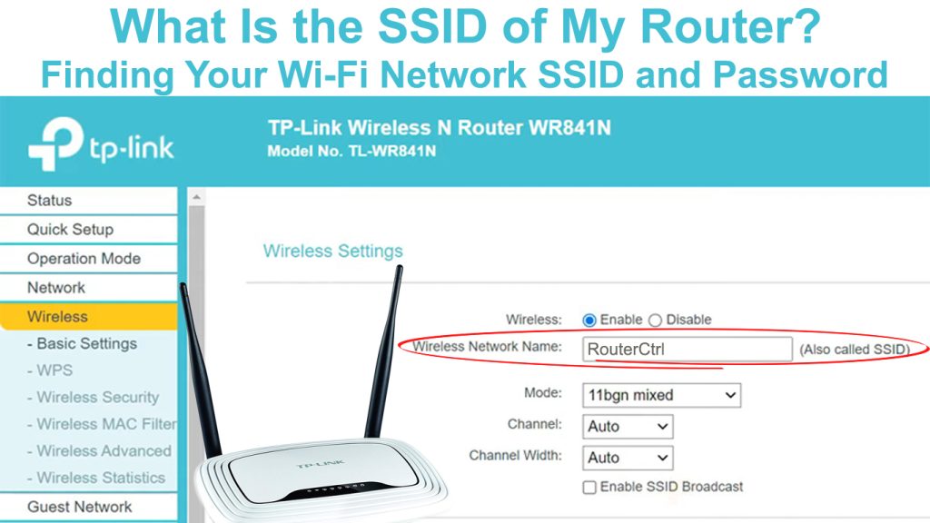 wifi password recovery with router login router wireless settings page showing SSID and encryption type