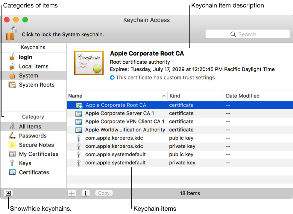 wifi password recovery without reinstalling macos Mac keychain access export items dialog with csv format option