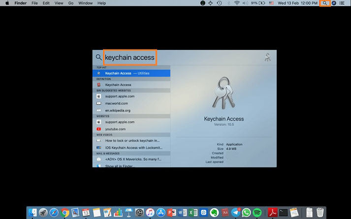 wireless password recovery iphone Mac Keychain Access application showing WiFi password entry