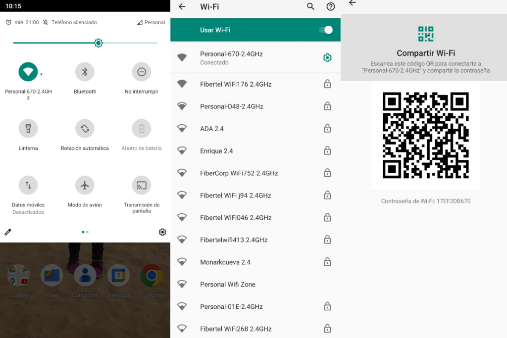 how to recover wifi password on android Android app showing list of saved WiFi networks with passwords