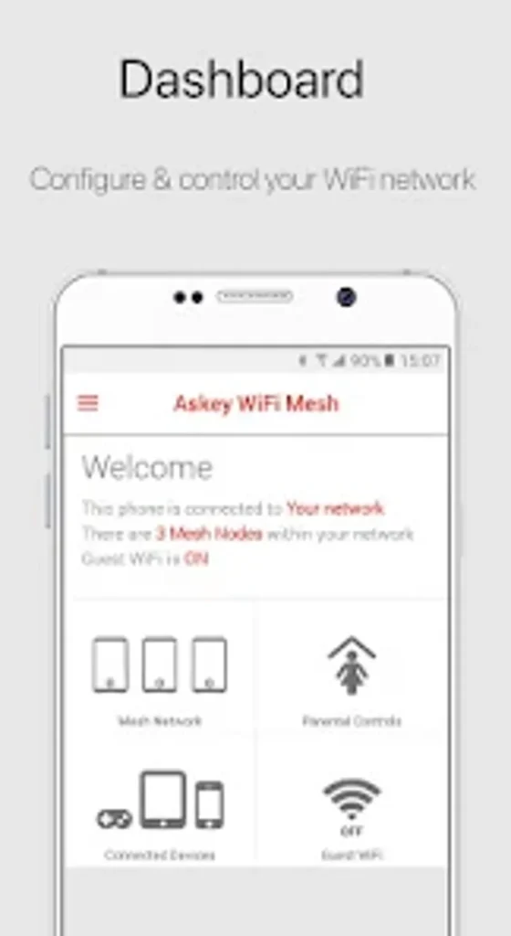 mesh wifi password recovery Mesh WiFi app login screen on smartphone