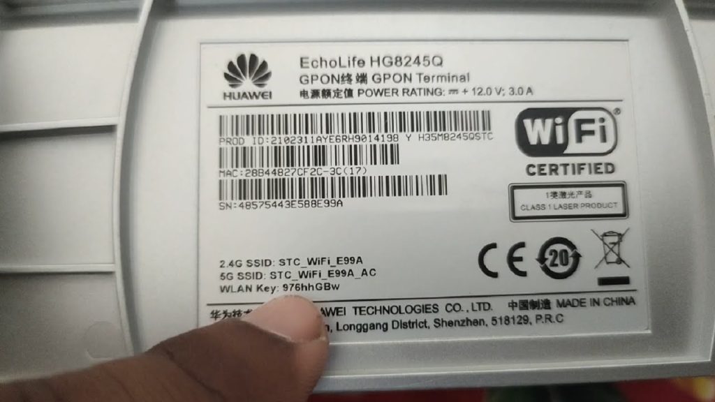 wifi password recovery guide WiFi router bottom sticker showing default network name and password